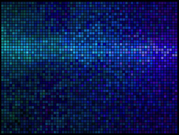 多色抽象ライト青ディスコ背景。正方形ピクセル m — ストックベクタ