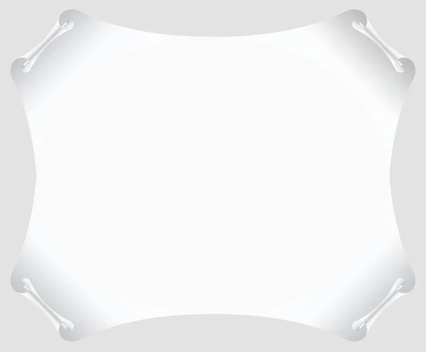 Blanco rollo de papel vector en blanco — Vector de stock