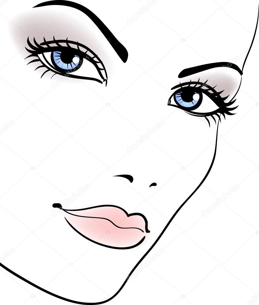 Download Vector: beauty girl face beautiful woman portrait | Beauty ...