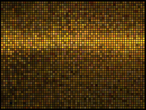 多色抽象ライト金ディスコ背景。正方形ピクセル m — ストックベクタ