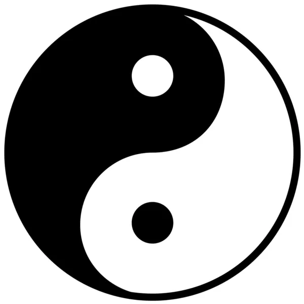 Ying yang symbool van harmonie en evenwicht — Stockvector