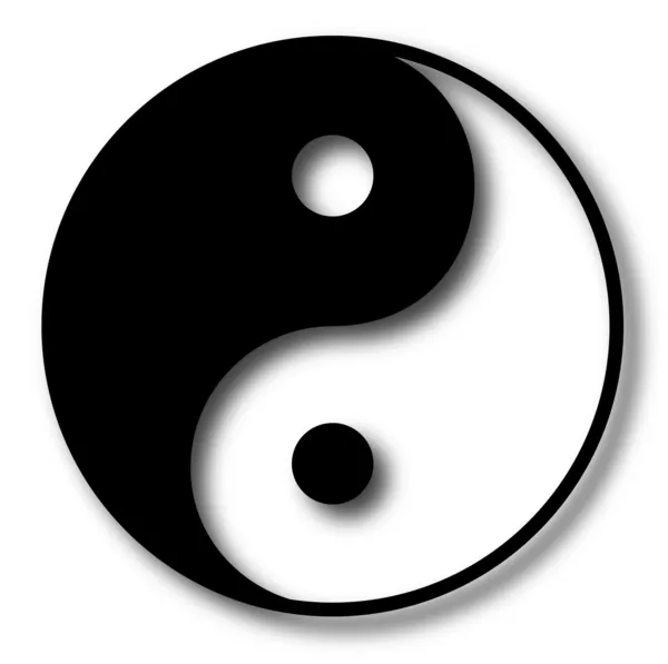 Yin yang vector ilustración — Vector de stock