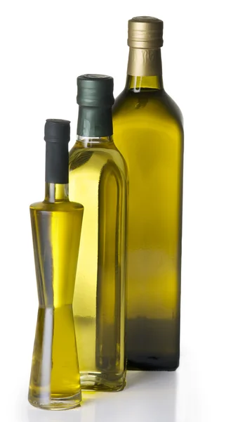 Flasker av olivenolje – stockfoto