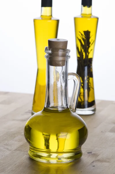 Olívaolaj palackok — Stock Fotó