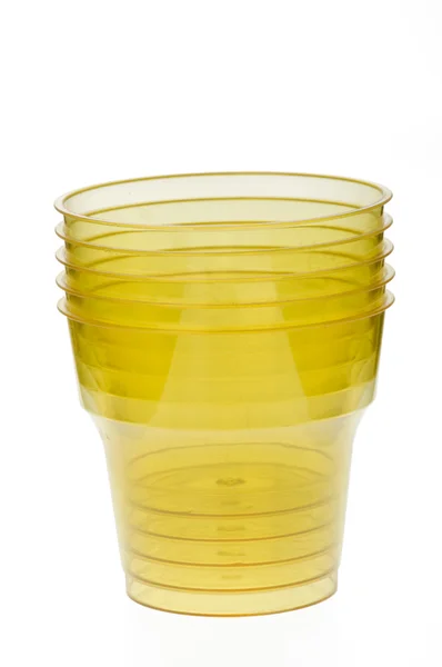 Group of colourful plastic glasses — Stock Photo, Image