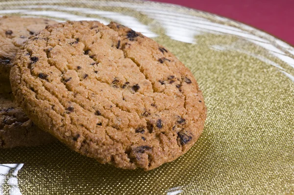 Μπισκότα σοκολάτας σε ένα πιάτο Royalty Free Εικόνες Αρχείου