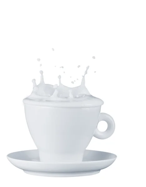 Stock image Milk splash out of cup