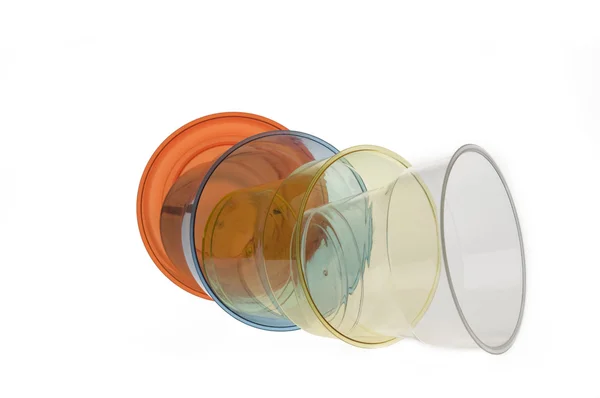 Grupa kolorowe okulary z tworzyw sztucznych — Zdjęcie stockowe