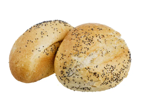 흰색 배경 위에 신선한 빵 식품 — 스톡 사진