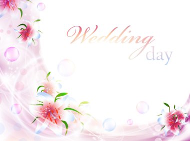 Floral wedding frame clipart