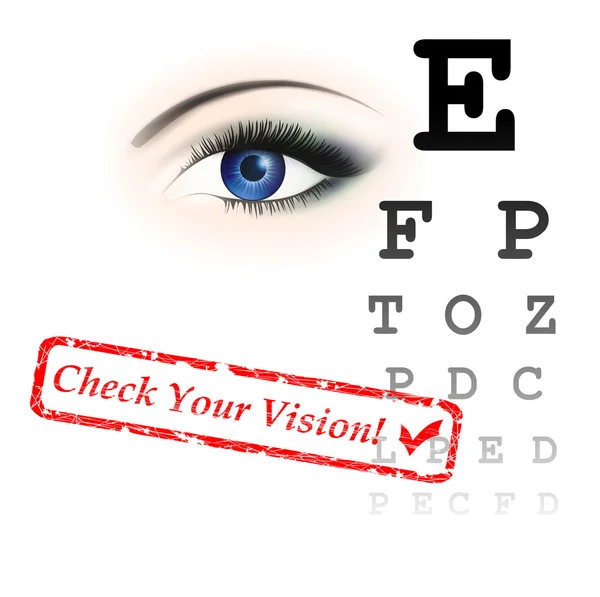Проверка зрения — стоковый вектор