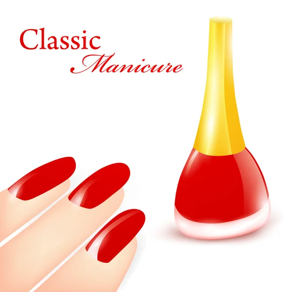 Manicure clássico — Vetor de Stock
