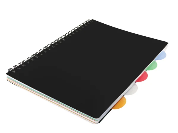 Closed black notepad notebook — Stock Photo, Image