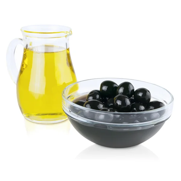 Olivy a olivový olej — Stock fotografie