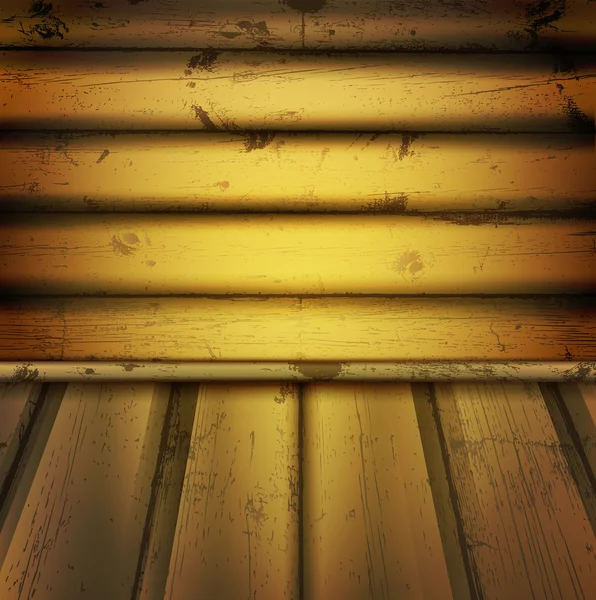 Interior de madeira natural vazio — Vetor de Stock