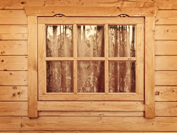 Занавешенное окно — стоковое фото