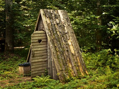 Wooden toilet clipart