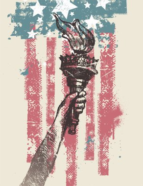 Abstract USA patriotic vector illustration clipart