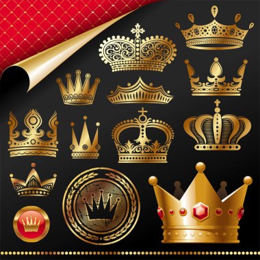 Golden royal design element clipart