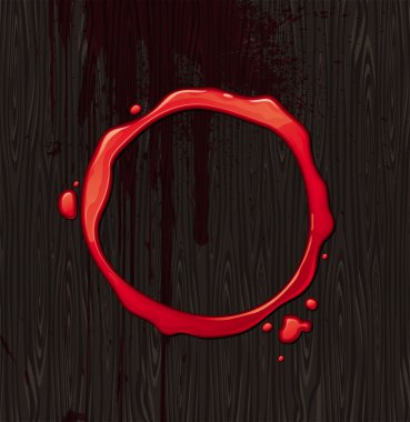 Bloody round frame clipart