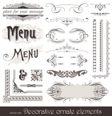 Decorative design elements & page decor clipart