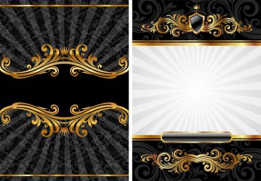 Gold & black luxury background clipart