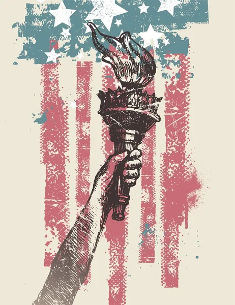 Abstract USA patriotic vector illustration — Stock Vector