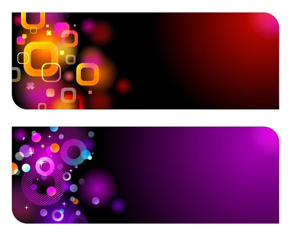 Abstract glittering vector banners — Stock Vector