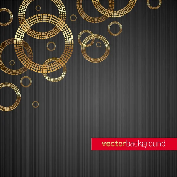 Background with luxury golden circles — Stock Vector