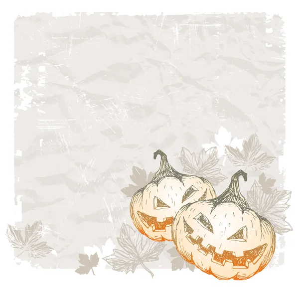 Halloween fond avec des citrouilles — Image vectorielle
