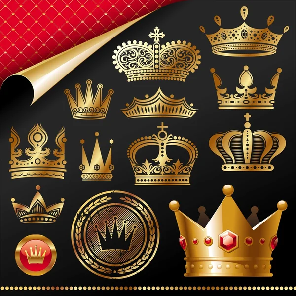 Golden royal design element — Stock Vector