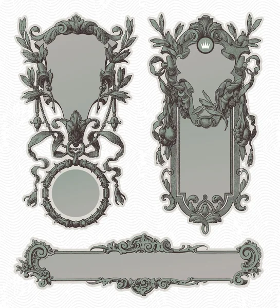 Vintage engraved ornate frames — Stock Vector