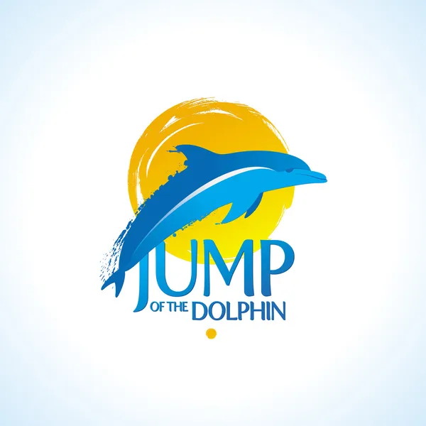 El delfín salta del agua — Archivo Imágenes Vectoriales