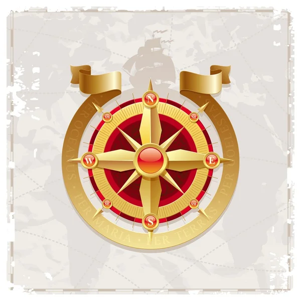 Vintage kompass ros — Stock vektor