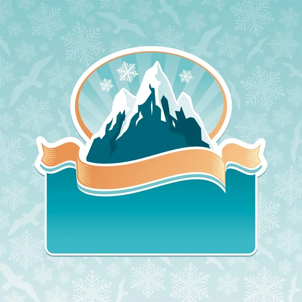 Эмблема горной местности — стоковый вектор