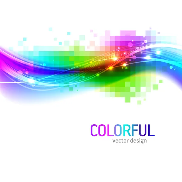 Абстрактний фон з барвистою хвилею Ліцензійні Стокові Ілюстрації