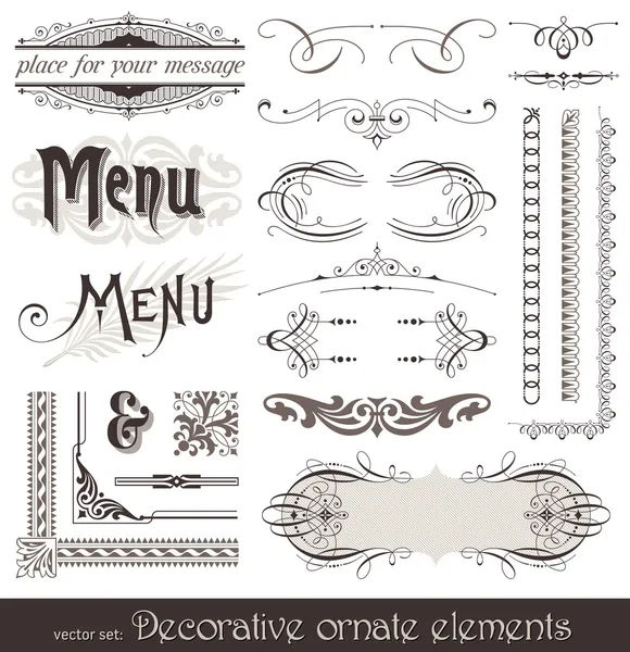 Декоративные элементы дизайна и декор страницы Лицензионные Стоковые Иллюстрации