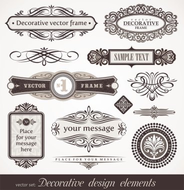 Decorative vector design elements & page decor