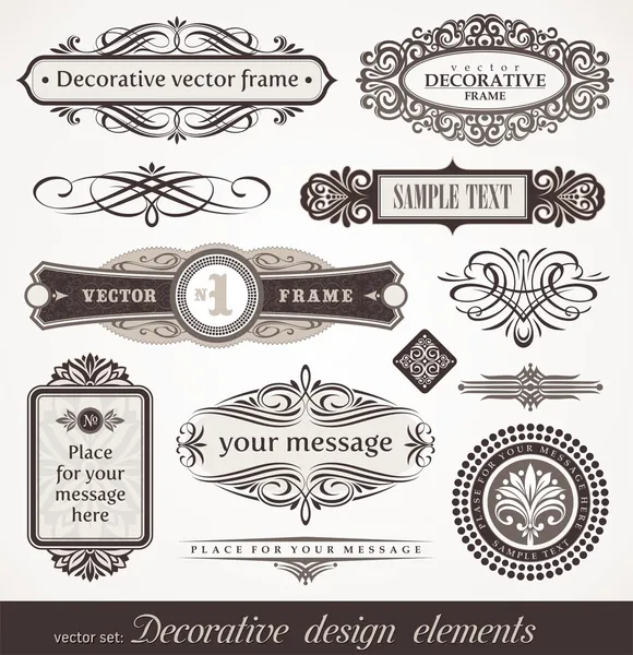 Decorative vector design elements & page decor — Stock Vector