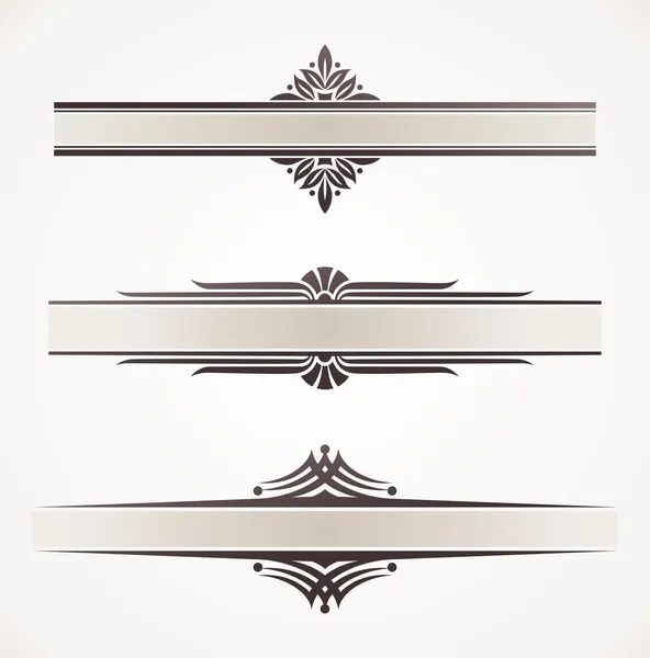 Marcos vectoriales decorativos con elementos ornamentales — Vector de stock