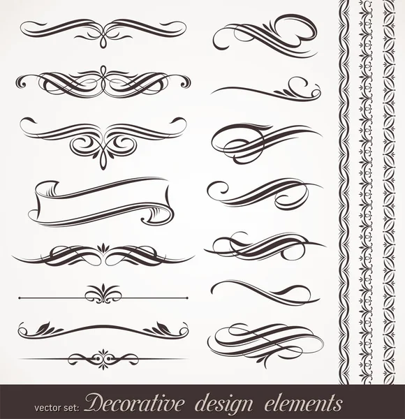 Éléments décoratifs & décor de page Illustration De Stock