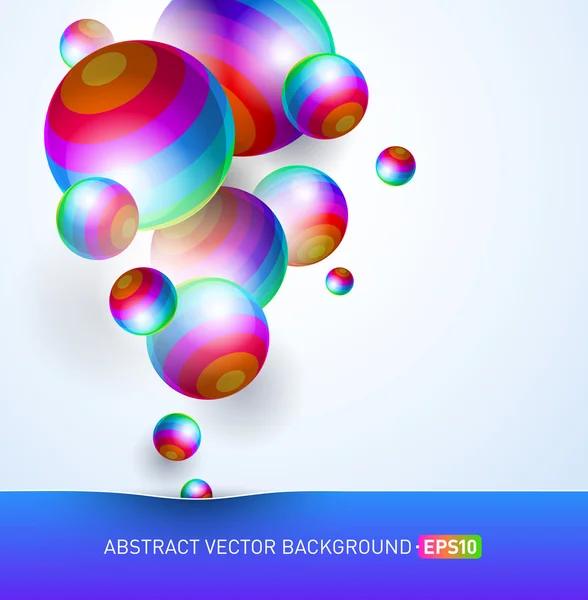 Abstract vector achtergrond met kleurrijke bollen — Stockvector