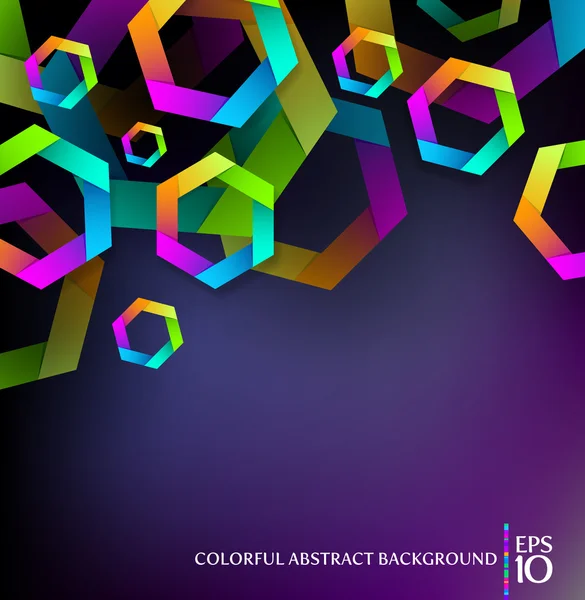 Fondo vectorial abstracto con hexágonos coloridos — Archivo Imágenes Vectoriales