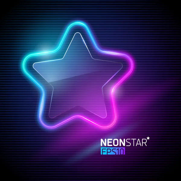 stock vector Vector illustration - Neon colorful star