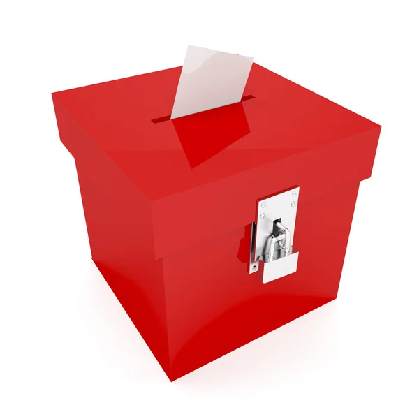 Red ballot box — Stock Photo, Image