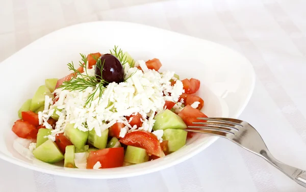 Stock image Eating fresh salad