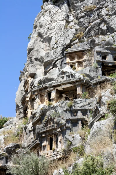 stock image Ancient Lycian tombs in Myra