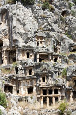 Ancient Lycian tombs in Myra clipart