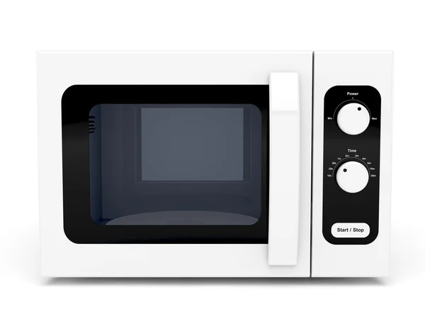 Microwave oven on white background — Stock Photo, Image