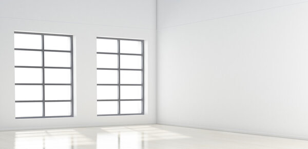 Modern interior (3D render) - Empty room